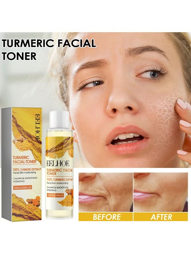 EELHOE 100% Turmeric Extract Facial Toner, Dark Spot Correcting Toner For Face, Reduces Hyperpigmentation, Antil Aging Linghten Spots Age Spots, Sun Spots And Improves Skin Tone, Calming And Smoothing Skin - Image 5