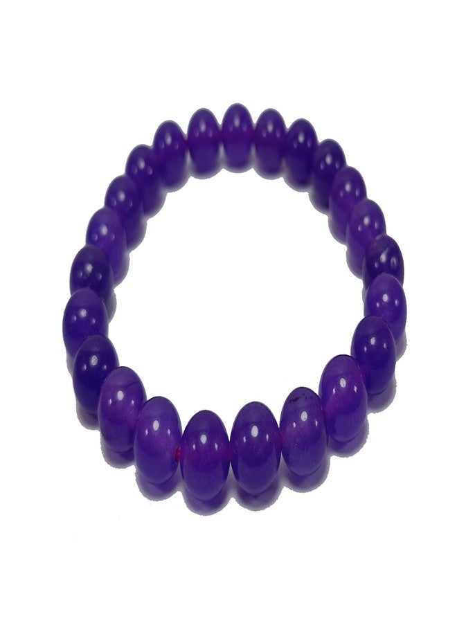 CA AGATE Amethyst Bracelet 8 mm Crystal Stone Bracelet Round Shape for Reiki Healing and Crystal Healing Stones - Image 1