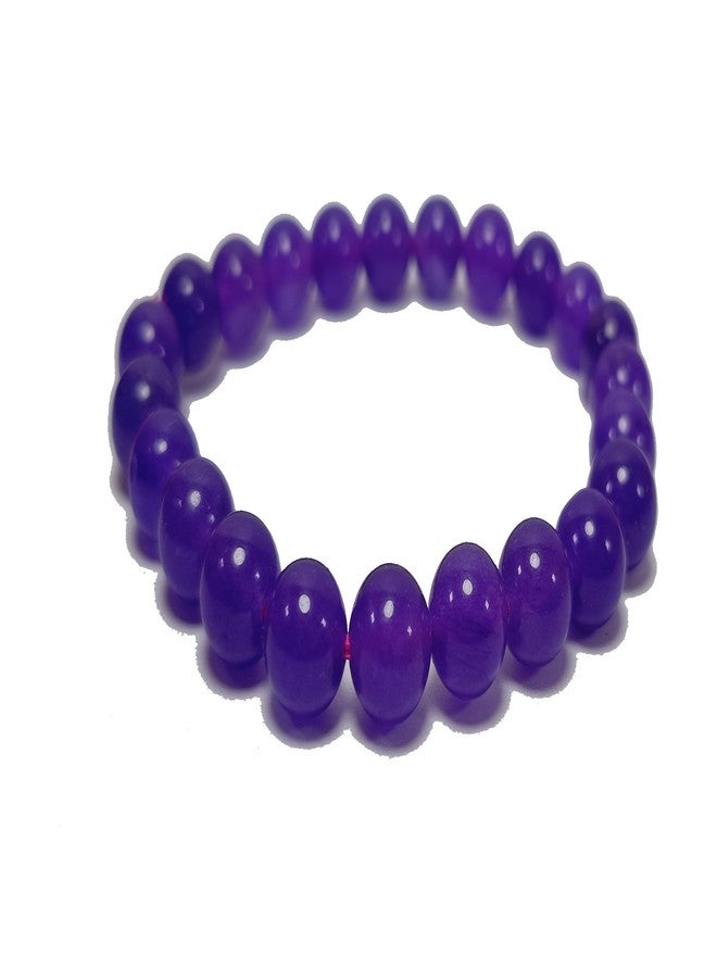 CA AGATE Amethyst Bracelet 8 mm Crystal Stone Bracelet Round Shape for Reiki Healing and Crystal Healing Stones - Image 2