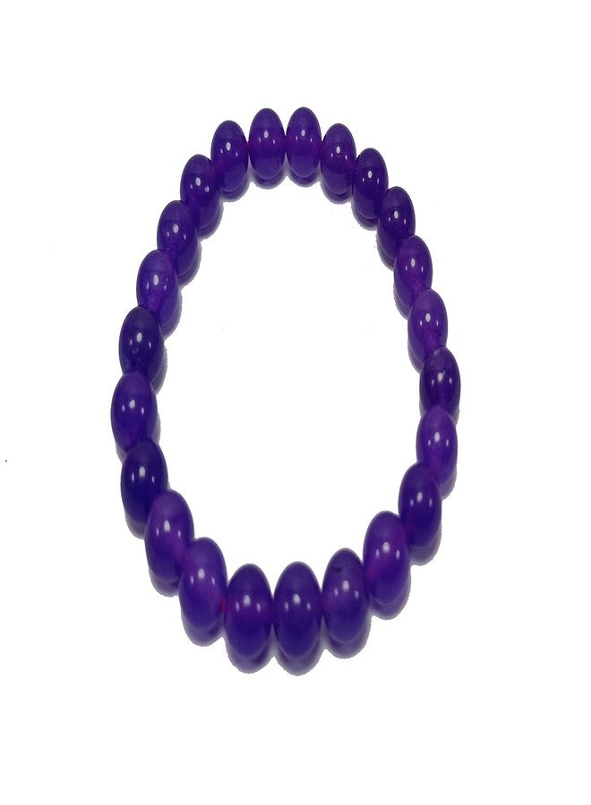 CA AGATE Amethyst Bracelet 8 mm Crystal Stone Bracelet Round Shape for Reiki Healing and Crystal Healing Stones - Image 4