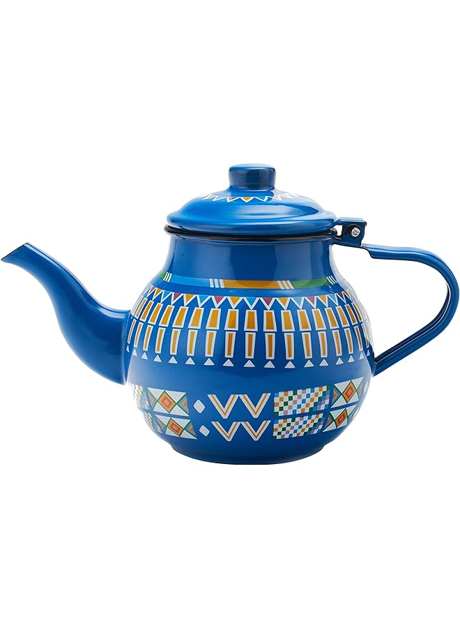 AL RIMAYA Asiri Design Enamel Kettle 2.3 Liter Capacity Blue - Image 1