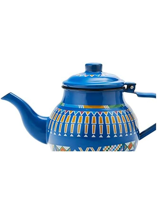 AL RIMAYA Asiri Design Enamel Kettle 2.3 Liter Capacity Blue - Image 3