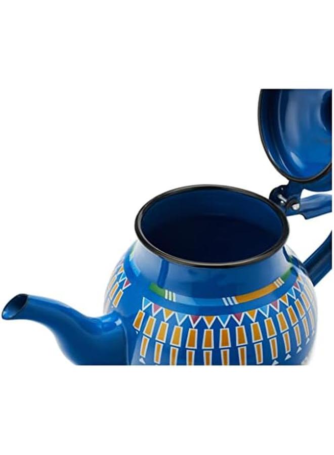 AL RIMAYA Asiri Design Enamel Kettle 2.3 Liter Capacity Blue - Image 2