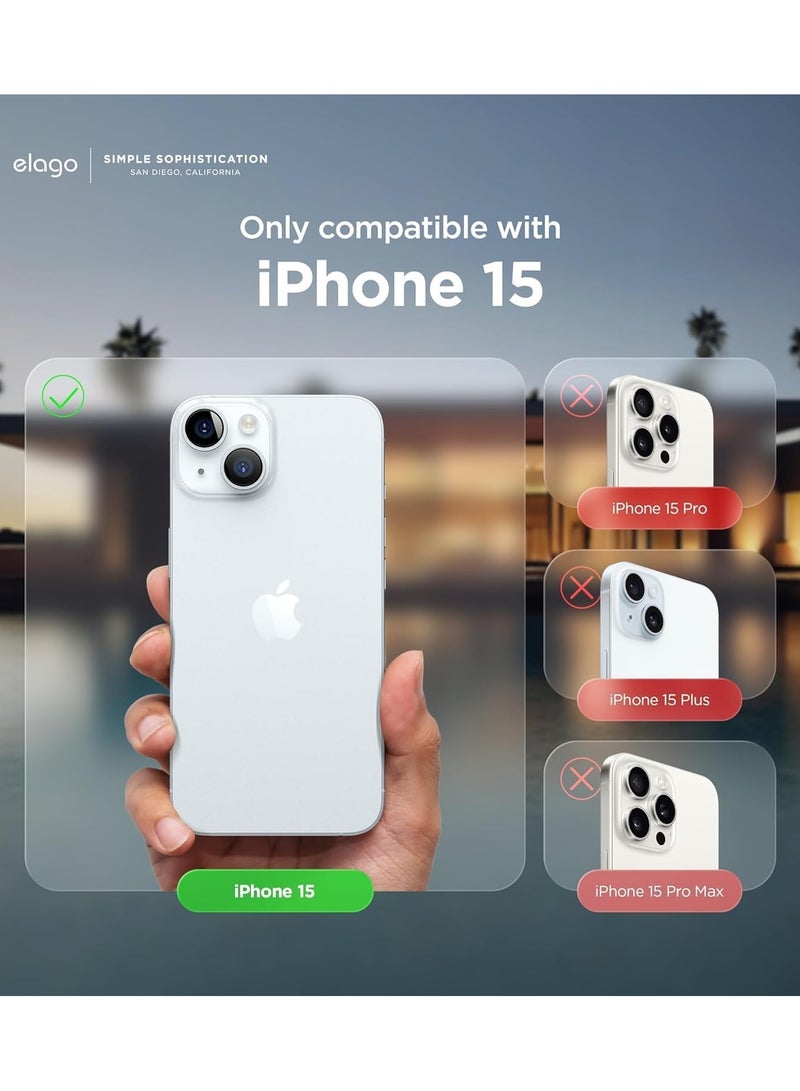 elago Liquid Silicone for iPhone 15 case cover Full Body Protection, Shockproof, Slim, Anti-Scratch Soft Microfiber Lining - Sunshine - Image 2