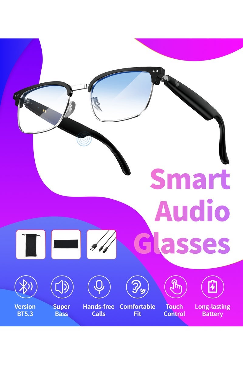 modio Modio MG03 Smart Audio Glasses – Wireless Bluetooth Audio Eyewear With Super Bass Sound, Multi-Purpose Touch Controls, Built-In Microphone, Long-Lasting Battery Life, Lightweight Design for Music, Calls, Sports, and Outdoor Use - Image 2
