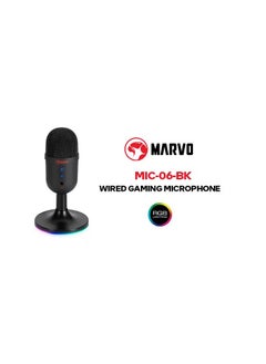MARVO Wired Gaming Microphone with RGB Backlight - Professional 3D Stereo Live Sound  - Image 5