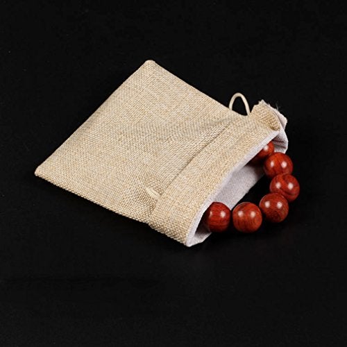 Hapdoo Lot of 100 Burlap Bags with Drawstring Gift Bags Jewelry Pouches Sacks for Wedding Party and DIY Craft, 5 x 3.5 Inches… - Image 3