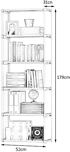 Snazzy 5 Tier Multipurpose Foldable Metal Open Bookshelf, Bookcase, Bookrack, Storage Rack for Home Office Library(Pink Cherry - Image 3