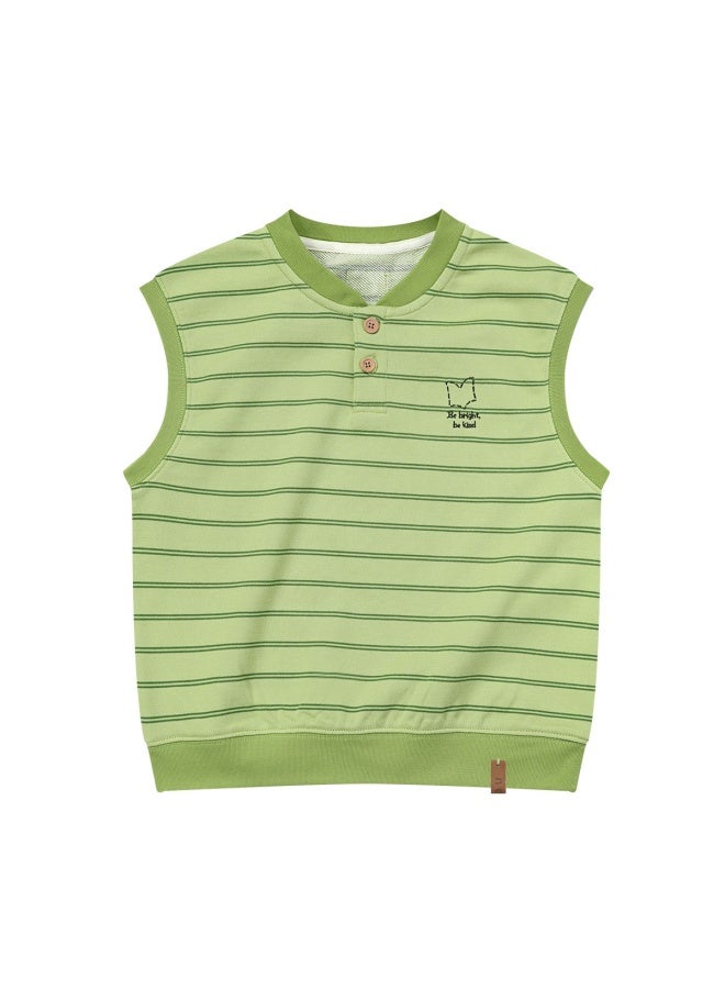 Neza【wilderness Special】children's Vest Striped Spring And Autumn Clothing Boys' Vest Girls' Vest Sleeveless Pullover