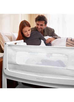 Pod4 Bedside Crib For Infant And Baby, Increased Air Flow For Better Sleep , 3D Breathable Mattress, Machine Washable Liner, Rocking Stand , Suitable From 0 To 6 Months ( L100 X 49 X H95) - White - pzsku/Z11C50875AB6608D9C46FZ/45/_/1734417396/fac616e0-ad21-459b-93bc-cb03a55f9a7c