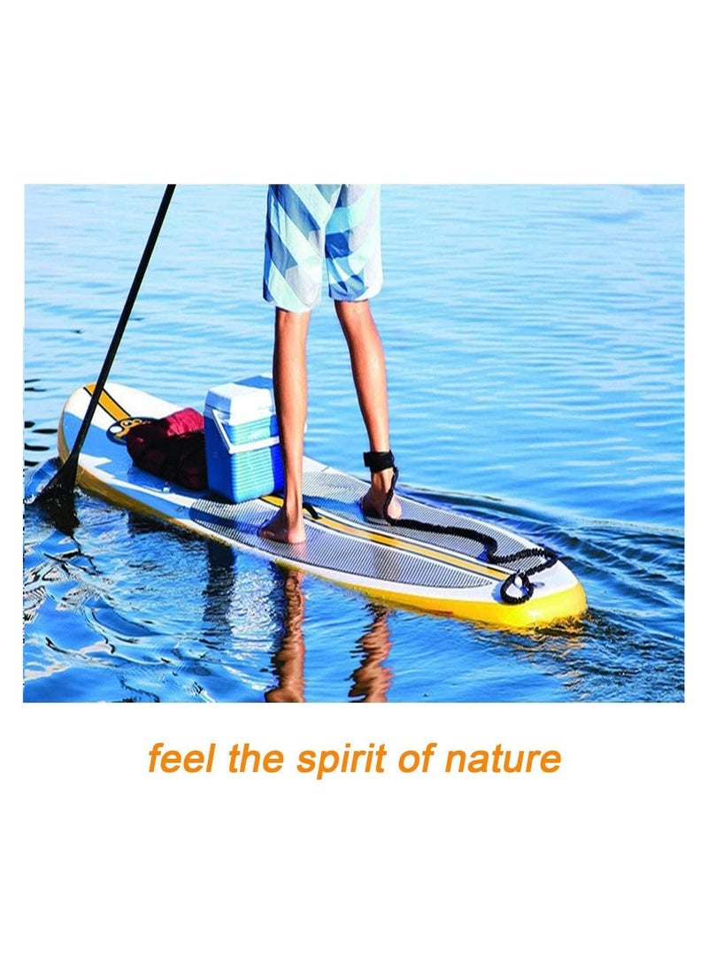 STX Leash Coiled 10' Paddle Board Leash – Strong 7mm Cord, Comfortable Neoprene Padded Ankle Cuff, Double Swivels, Anti-Rust, Flexible Surfboard Leash for SUP, Surf, and Water Sports - Image 3