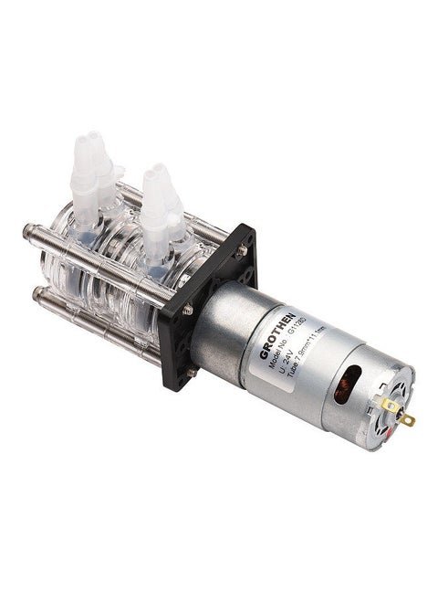 Dosing Pump Dual Head Peristaltic Pump Water Liquid Pump Large Flow Rate Peristaltic Silicone Tube ID6.4xOD9.6mm Self-Priming 500mL/min Powerful Suction