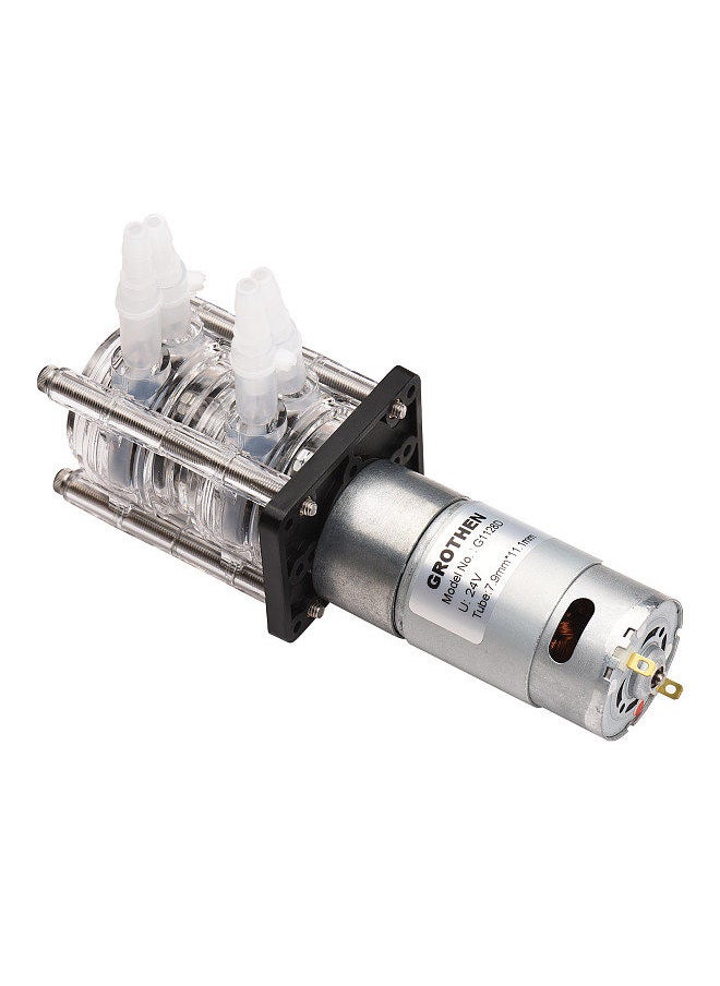GROTHEN - Dosing Pump Dual Head Peristaltic Pump Water Liquid Pump Large Flow Rate Peristaltic Silicone Tube ID6.4xOD9.6mm Self-Priming 500mL/min Powerful Suction - Image 1