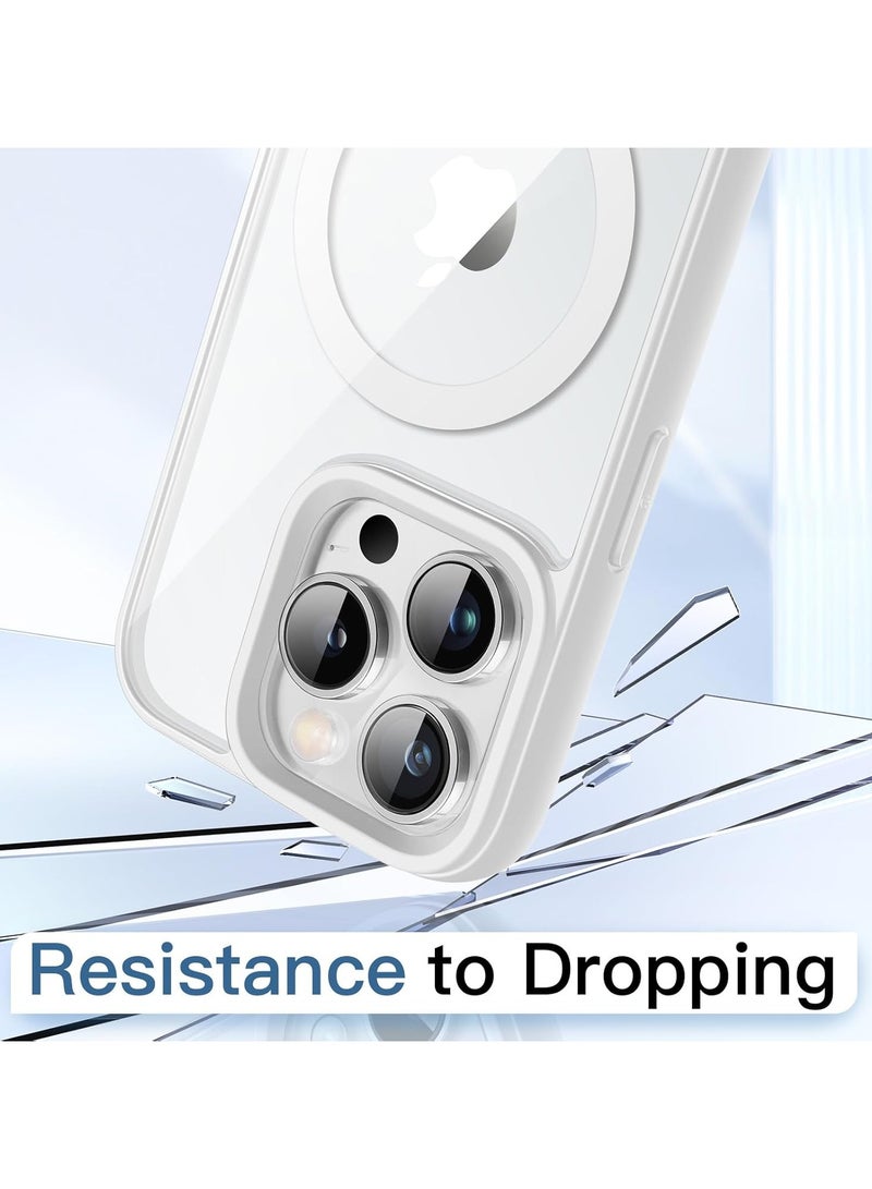 ACLIX Clear Magnetic Case for iPhone 12 Pro Max, Compatible with MagSafe, Plating Luxury Cover, Clear Soft TPU Shockproof Protective Phone Case (White) - Image 4