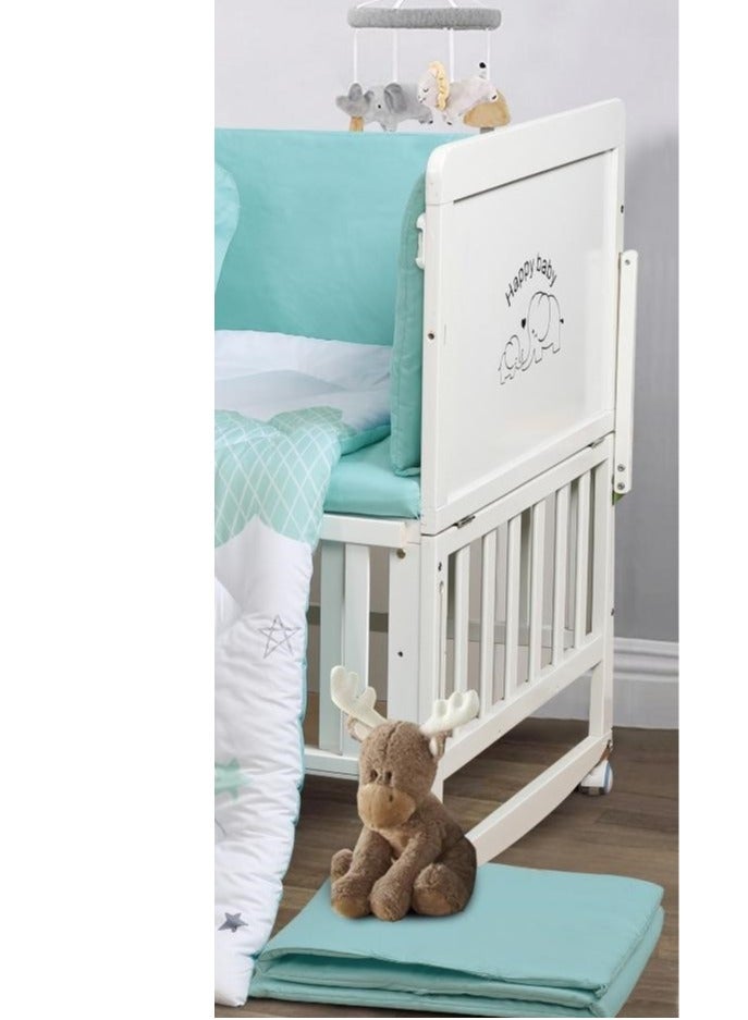 هورس مفرش سرير حواجز سرير اطفال 5 قطع صيفي ليمنح طفلك الراحة من المايكروفايبر ، 5 قطع مقاس اللحاف 132x104سم - Image 4