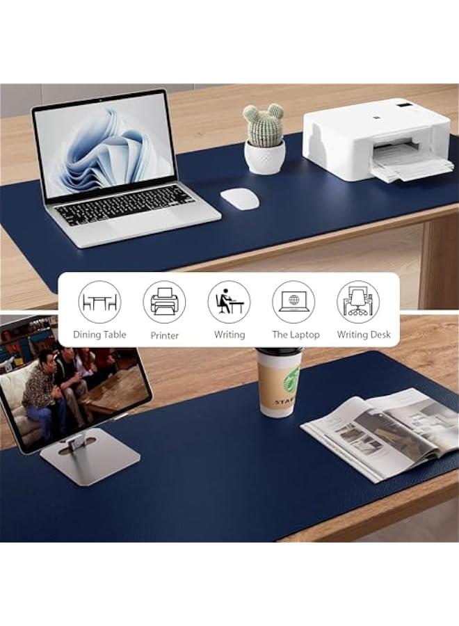 HOOKOR Leather Desk Pad Protector,Mouse Pad,Office Desk Mat, Non-Slip PU Leather Desk Blotter,Laptop Desk Pad,Waterproof Desk Writing Pad for Office and Home (Dark Blue, 90x40cm) - Image 5