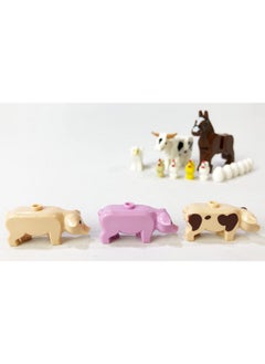 Brick Loot Farm Animal Toy Pet Pack, Toy Building Block Lego Minifigures Accessories, For Adults & Kids Age 6+, 100% Compatible With Major Brands, Cows, Chickens, Pig, Sheep, Eggs, Horses, 16 Pieces  - Image 3