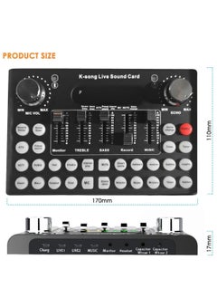 ELTRAZONE F007 Sound Card Microphone Mixing Console Live Broadcast Singing  - Image 4
