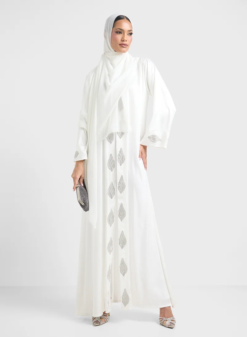 Khizana Printed Abaya With Sheila