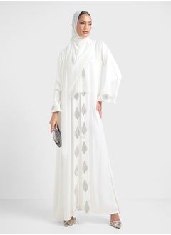Khizana Printed Abaya With Sheila  - Image 5