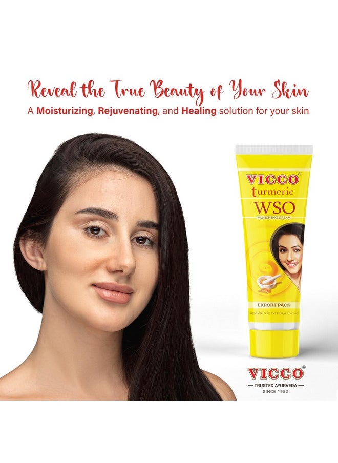 VICCO Turmeric Wso Skin Cream Turmeric Face Cream Turmeric Cream Suitable For All Skin Types 100% Natural (Pack Of 3 X 2.82 Oz)  - Image 5