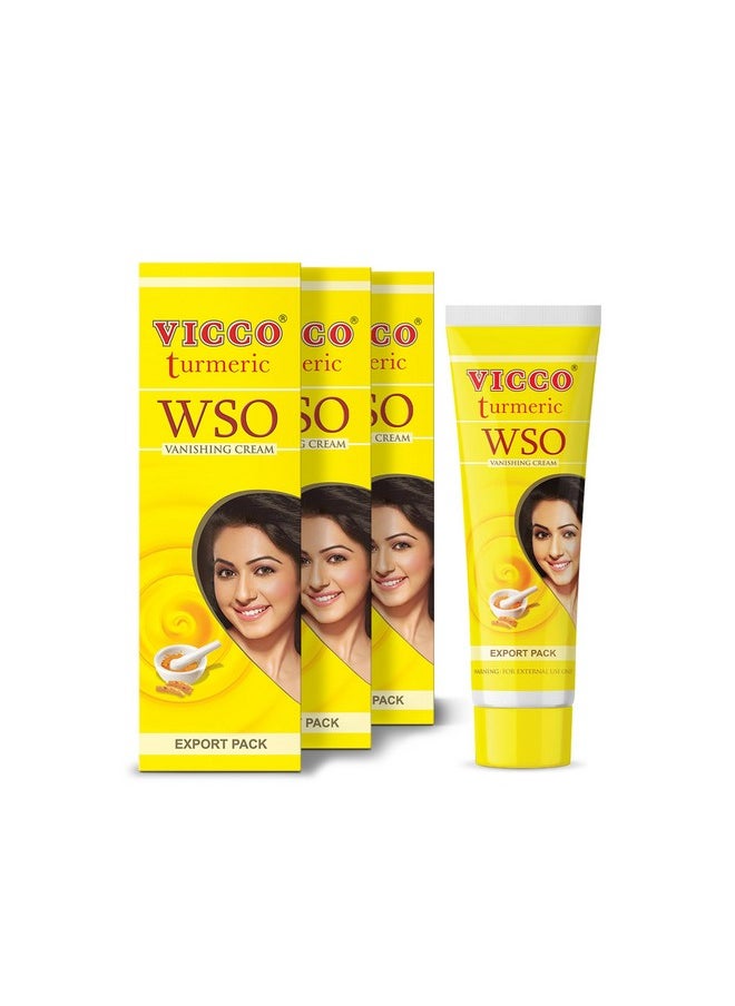 VICCO Turmeric Wso Skin Cream Turmeric Face Cream Turmeric Cream Suitable For All Skin Types 100% Natural (Pack Of 3 X 2.82 Oz)  - Image 1