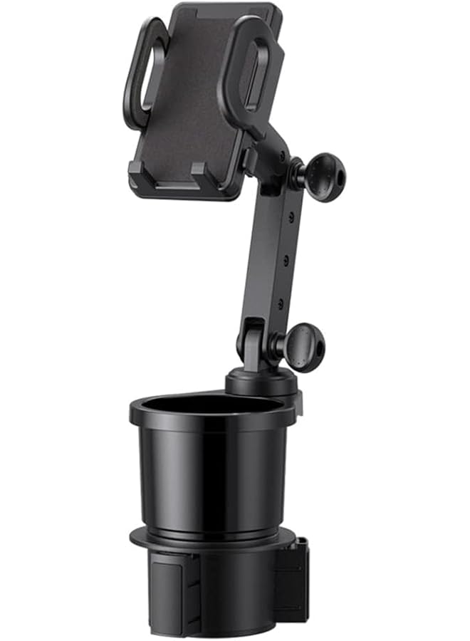 S-TOP Car Cup Holder Phone Mount, Universal Auto Cell Phone Stand with Drink Expand Cup Holder,2 in 1 Multifunctional Car Cup Holder Expander with 360° Rotation Phone Mount - Image 1