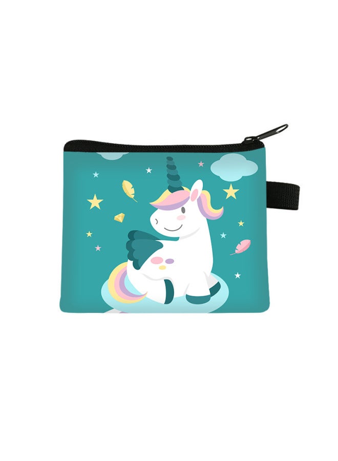 New Unicorn Pony Children's Coin Purse, Mini Cute Bag, Large Capacity, Women's High-end Key Card Holder