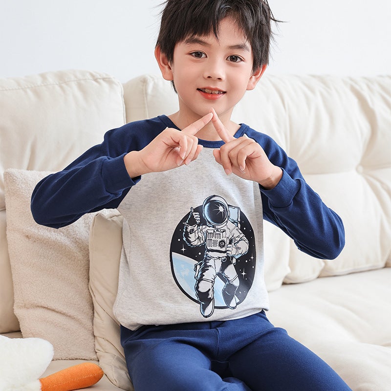 2024 Children'S Clothing Children'S Thermal Underwear Suit Boys And Girls Autumn Clothes Autumn Pants Children'S Pajamas Home Clothes - Image 4