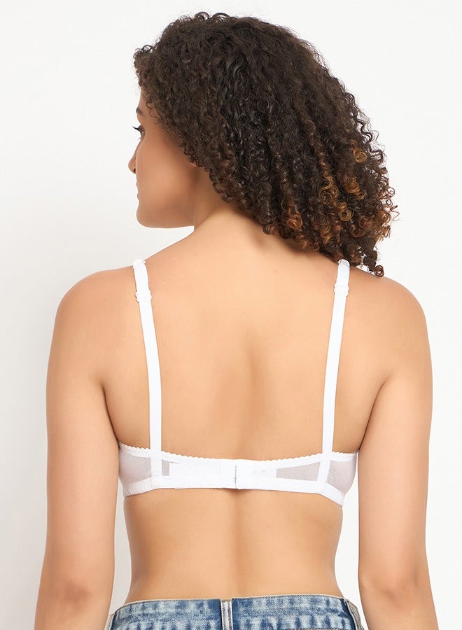 Clovia Pack of 2 Padded Non-Wired Full Cup Floral Print T-shirt Bra