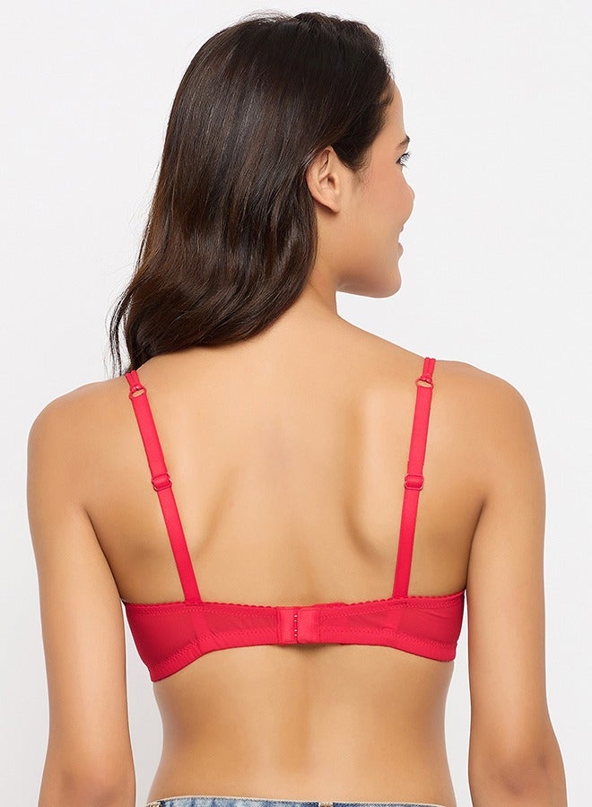 Clovia Clovia Pack of 2 Padded Non-Wired Full Cup Floral Print T-shirt Bra - Image 4