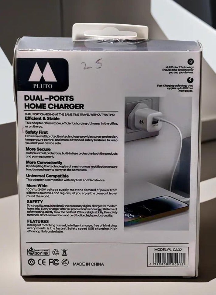 Pluto 38W Dual Port Fast Charger Power Up Your Devices Efficiently - Image 2