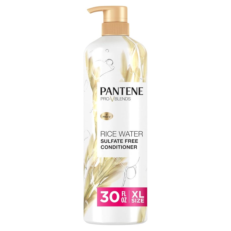 Pantene Conditioner with Rice Water Protects Natural Hair Growth Volumizing for Women Nutrient Infused with Vitamin B5 ProV Blends 300 oz