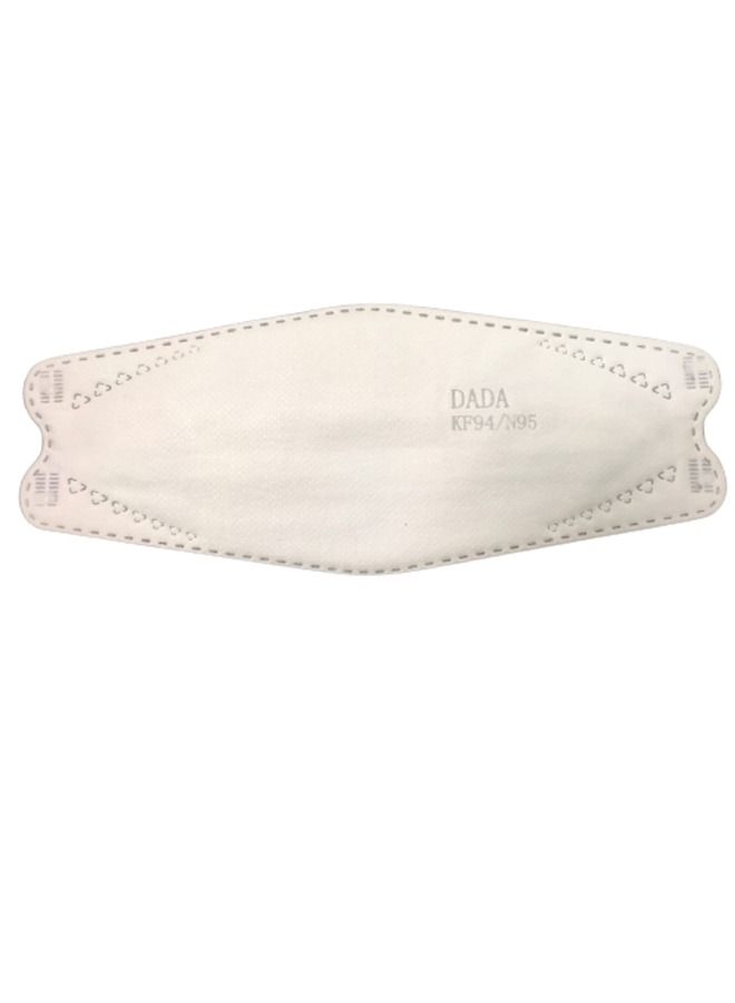 Dada Pack Of 10 KF94 Disposable Particulate Respiratory Face Mask for Adults White - Image 2