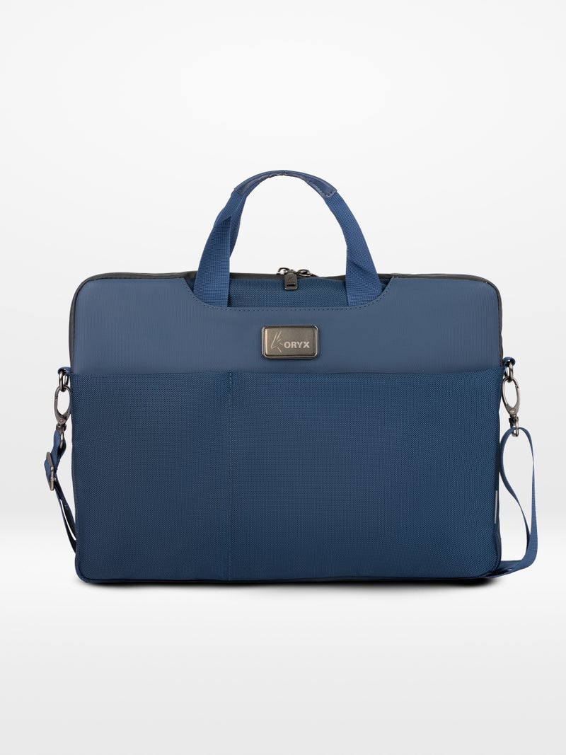 ORYX O-LapClassy Sleek Laptop Bag Minimalist Lightweight Work Bag Blue - Image 1