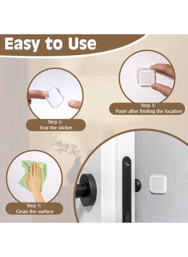 كيلا 6 قطع من واقيات مقابض الأبواب الجدارية، مصنوعة من السيليكون السميك، ذاتية اللصق، ناعمة وشفافة، لحماية مقابض الأبواب الجدارية والثلاجات والخزائن وألواح الرأس. - Image 4