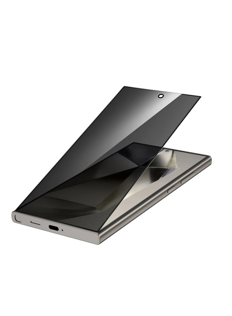 جرين ليون زجاج حماية الخصوصية Samsung Galaxy S24 Ultra 9H / فتح بصمة الإصبع / خالي من الفقاعات / مقاومة الشحوم / متانة عالية / استجابة عالية - أسود - Image 1