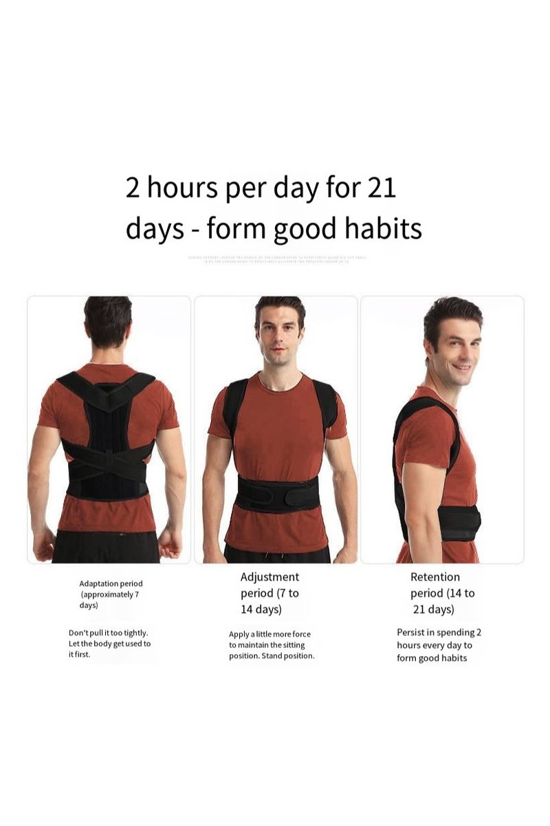 general Posture Corrector Waist Support Back Brace Adjustable Straps Shoulder Support Trainer for Poor Posture Correction Men Women - Image 2