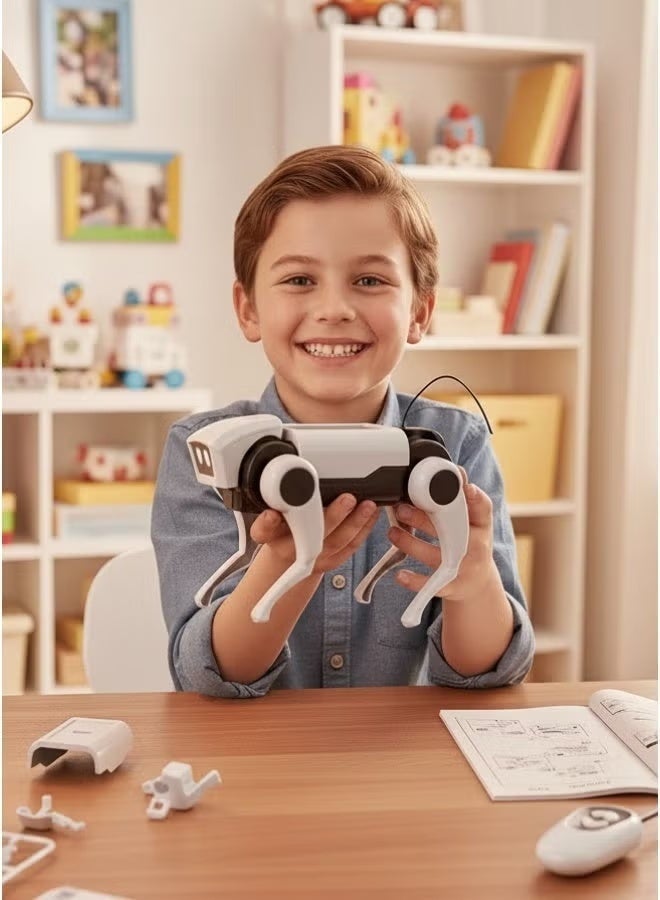 Saudi Select Build Your Own RC Figures & Robots: STEM DIY Remote Control Robot Dog, Battery-Powered, Automatic Crawler, Fun Electronics for Kids and Family Learning Toy - Image 3