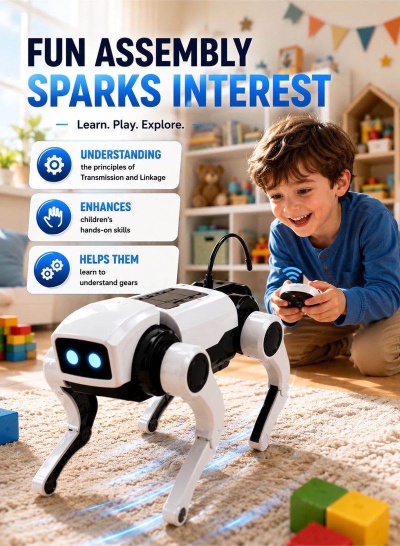 Saudi Select STEM DIY Remote Control Robot Dog, Battery-Powered, Automatic Crawler, Fun Electronics for Kids and Family Learning Toy - Image 2