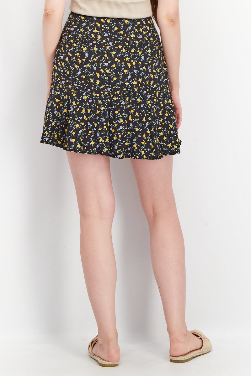 Motel Women Floral Print Flippy Mini Skirt, Multicolor - Image 3