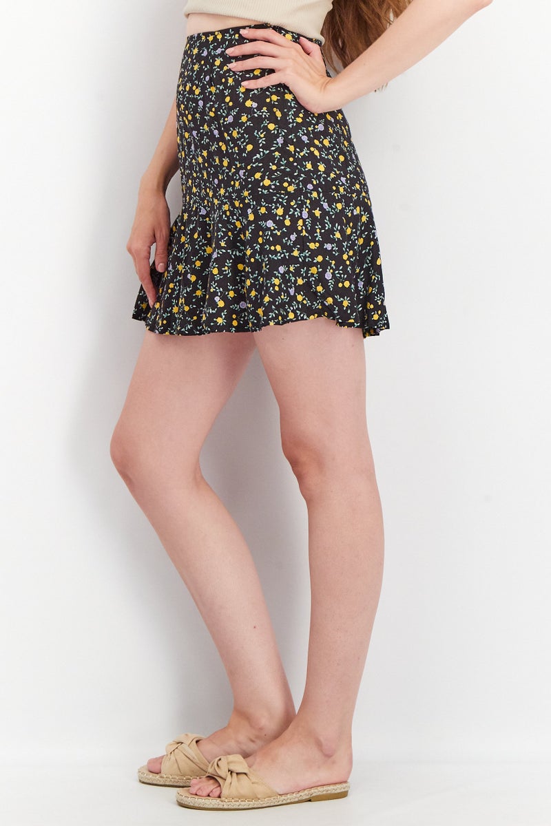 Motel Women Floral Print Flippy Mini Skirt, Multicolor - Image 2