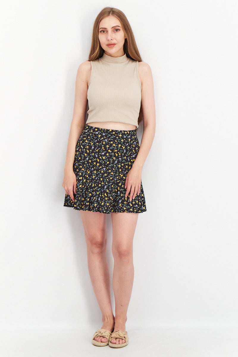 Motel Women Floral Print Flippy Mini Skirt, Multicolor - Image 4