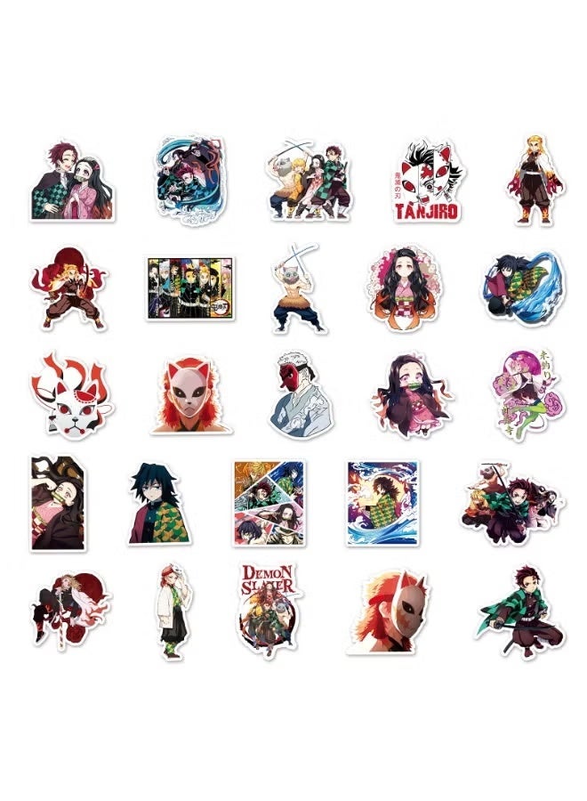 QZ A Set Containing 50 Non-repeating Demon Slayer Stickers, Perfect For Scrapbooks, Journals, Notebooks And Room Decoration. - Image 2