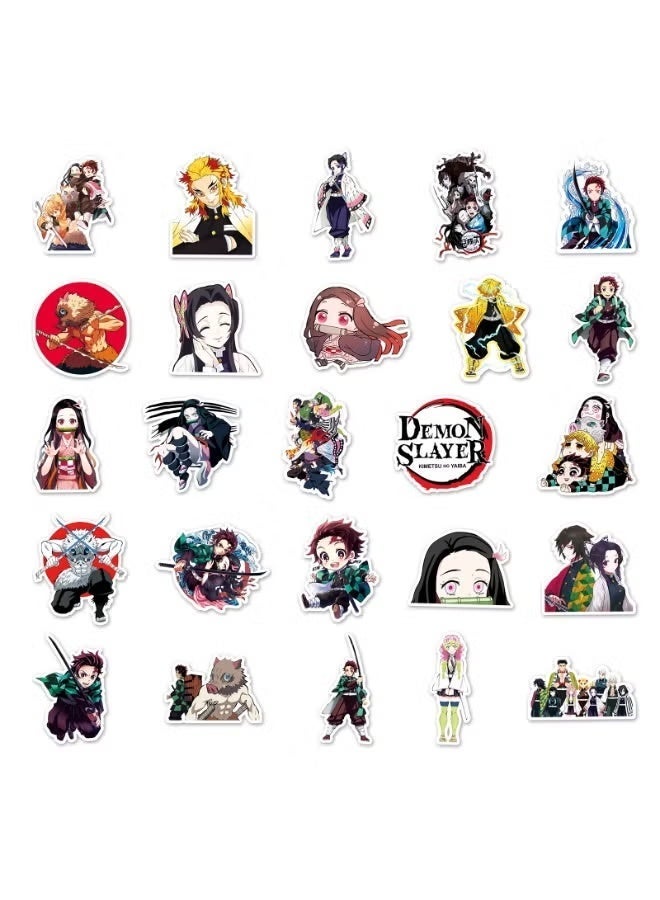 QZ A Set Containing 50 Non-repeating Demon Slayer Stickers, Perfect For Scrapbooks, Journals, Notebooks And Room Decoration. - Image 3