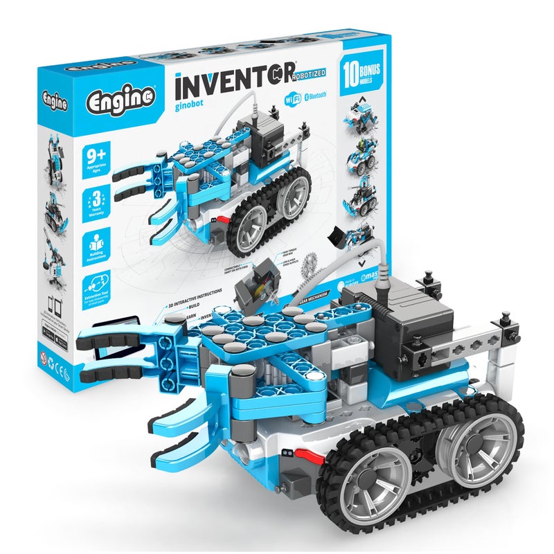 Engino Inventor STEM Robotic Kit Robotorized GinoBot Construction Toys for Kids 9 Building Kit Powered by Motor Coding STEM Toys Gifts for Boys Girls 10 Models to Build - Image 3