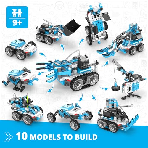 Engino Inventor STEM Robotic Kit Robotorized GinoBot Construction Toys for Kids 9 Building Kit Powered by Motor Coding STEM Toys Gifts for Boys Girls 10 Models to Build - Image 5