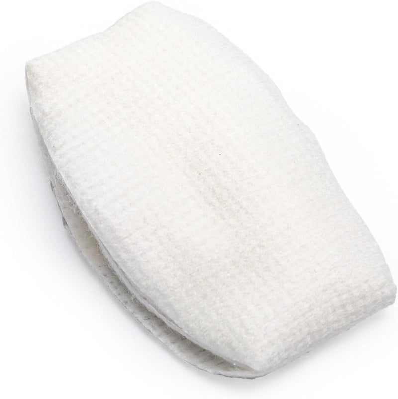 Vakly 100 Sterile Oval Eye Pads - Soft Absorbent 2 5/8 x 1 5/8 Eye Shaped Medical Gauze Pad with Thick Protective Filler, Individually Wrapped - Shaped for Comfort, Compressed Edges to Reduce Lint - Image 4