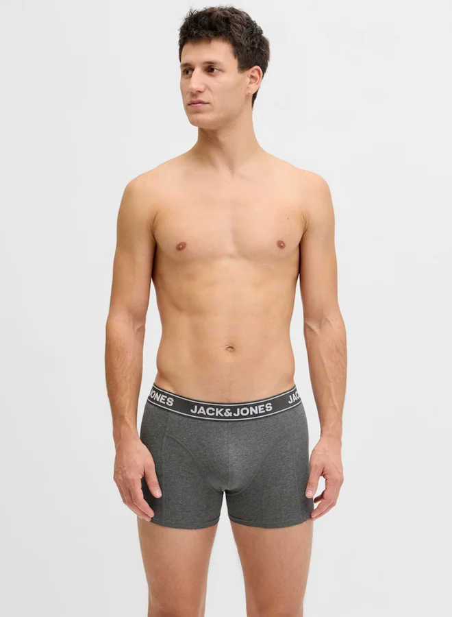 JACK & JONES Pack of 3 - Printed Waistband Trunks