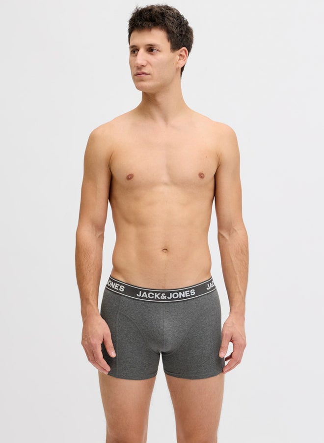 جاك اند جونز حزمة من 3 سراويل داخلية بخصر مطبع - Image 2